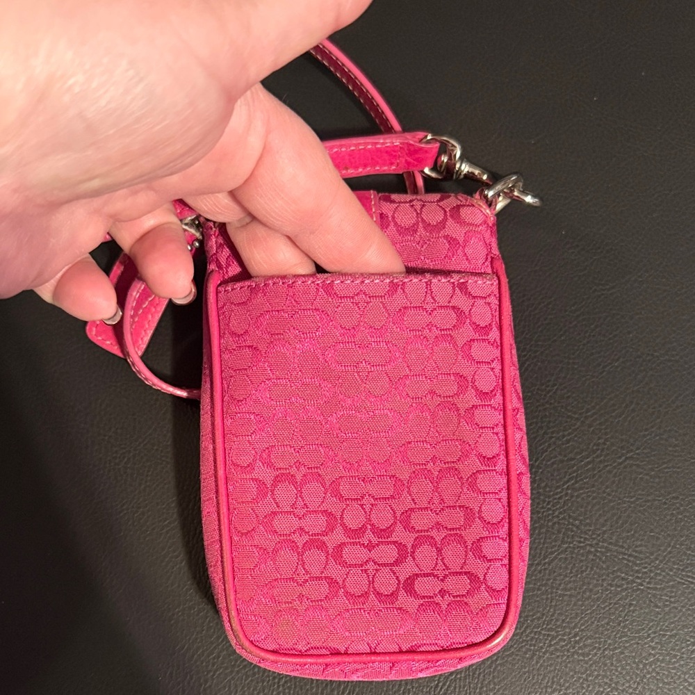 Coach Fuchsia Mini Crossbody Bag - Picture 3 of 5